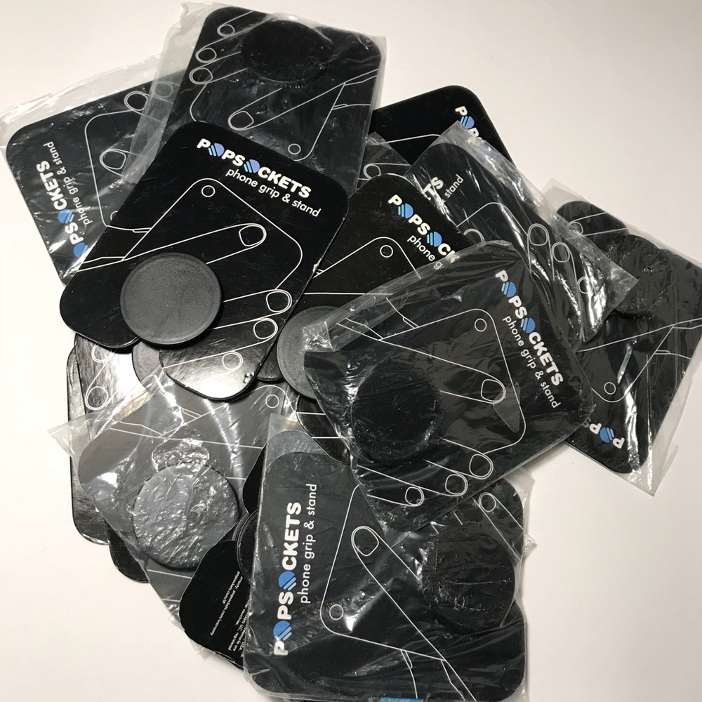 Set of 10 Black Popsockets Phone Grip